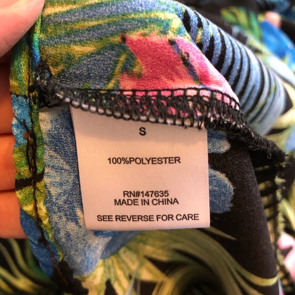 Tropical Printed Backless Midi Dress Size Small - Picture 5 of 8